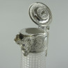 Victorian Silver Plated Claret Jug with Diamond Cut Body