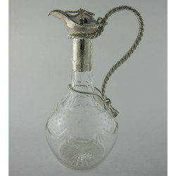Victorian Silver Plated Claret Jug with Rope and Tassel Finial (c.1890)