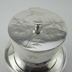 Aesthetic Style Hukin & Heath Silver Plated Biscuit Barrel