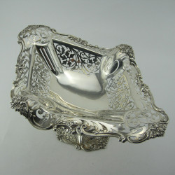 Impressive Large Edwardian Sterling Silver Table Comport or Centrepiece