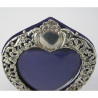 Beautiful Late Victorian Sterling Silver Heart Shaped Photo Frame