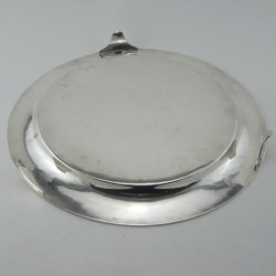 Plain Stylish Glasgow Sterling Silver Circular Salver