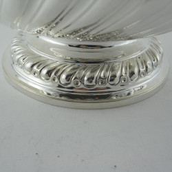 Large Handsome late Victorian Sterling Silver Rose Bowl