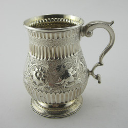 Good Quality Victorian Sterling Silver Pint Mug (1871)