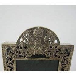 Very Good Cast Continental Dutch Sterling Silver Photo Frame