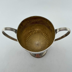 Impressive Victorian Sterling Silver Two Handle Trophy Cup