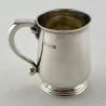 Baluster Shaped Edwardian Sterling Silver Christening Mug (1908)