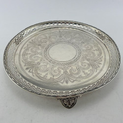 Elkington Victorian Circular Sterling Silver Salver (1868)