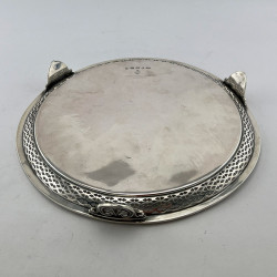 Elkington Victorian Circular Sterling Silver Salver