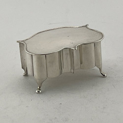 Unusual and Good Quality Sterling Silver Edwardian Jewellery Box (1906)