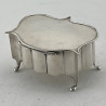 Unusual and Good Quality Sterling Silver Edwardian Jewellery Box