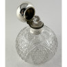 Edwardian Cut Glass and Sterling Silver Topped Perfume Bottle