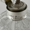 Edwardian Cut Glass and Sterling Silver Topped Perfume Bottle