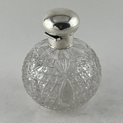 Edwardian Cut Glass and Sterling Silver Topped Perfume Bottle (1901)