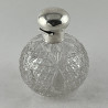 Edwardian Cut Glass and Sterling Silver Topped Perfume Bottle (1901)