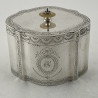 George III  Style Victorian Sterling Silver Tea Caddy (1879)