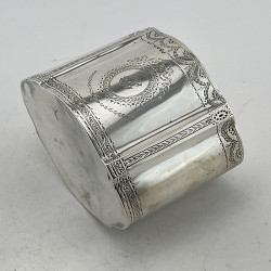 George III  Style Victorian Sterling Silver Tea Caddy