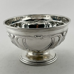 Art Nouveau Style Sterling Silver Rose Bowl