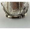 Early Victorian Sterling Silver Christening Mug Engraved with Scrolls and Flowers