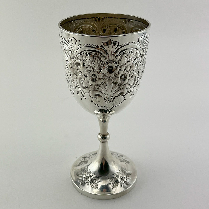 Decorative Late Victorian Sterling Silver Goblet (1901)