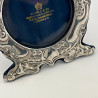 Charming Round Edwardian Sterling Silver Photo Frame