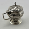 Pretty Victorian Sterling Silver Mustard Pot with Original Liner