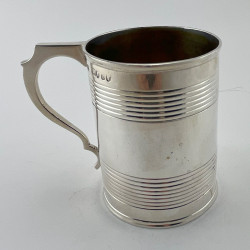 Early Victorian Georgian Style Sterling Silver Christening Mug (1866)