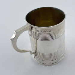 Early Victorian Georgian Style Sterling Silver Christening Mug