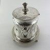Quality Victorian Silver Plated Oval Biscuit Box or Barrel