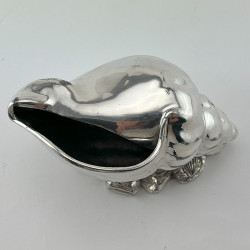 Late Victorian Silver Plated Conch Shell Spoon Warmer