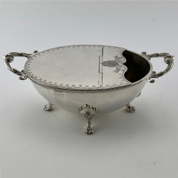 Unusual Oval Victorian Silver Plated Spoon Warmer (c.1890)