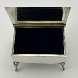Smart Good Quality Sterling Silver Rectangular Jewellery Box