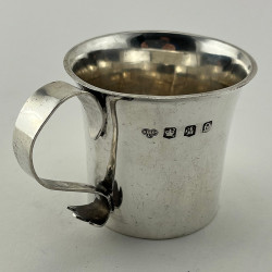 Boxed James II Style Sterling Britannia Standard Silver Christening Mug