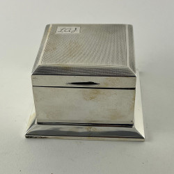 Smart Square Chester Sterling Silver Trinket Box (1926)