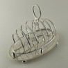 Beautiful Large Victorian Oval Silver Plated Toast Rack (c.1885)
