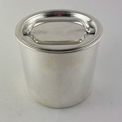 Rare and Unusual Silver Plated Cylindrical Box (c.1895)