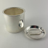 Rare and Unusual Silver Plated Cylindrical Box