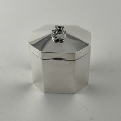 Beautiful Plain Sterling Silver Chester Tea Caddy (1914)