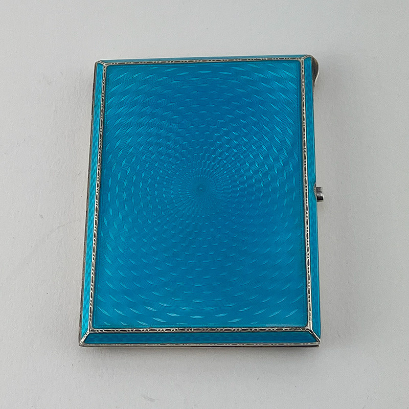 Good Quality Sterling Silver Enamel Small Cigarette Case (1928)