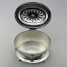 Victorian Oval Silver Plated Biscuit Box or Barrel with Camel Finial