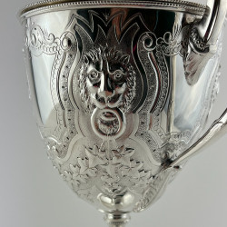 Decorative Victorian Lidded Silver Plated Trophy Cup with Horse Finial