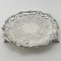 Very Attractive Victorian Sterling Silver Salver (1844)