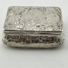 Good Quality Antique Dutch Sterling Silver Box Decorated with Cherubs and Dolphins