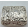 Good Quality Antique Dutch Sterling Silver Box Decorated with Cherubs and Dolphins