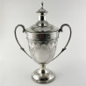 Impressive Victorian Sterling Silver Lidded Trophy Cup (1890)