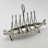 Beautifully Made Victorian Novelty Silver Plated Rowing Boat Toast Rack (c.1885)