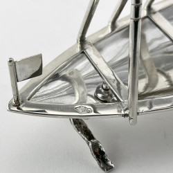 Beautifully Made Victorian Novelty Silver Plated Rowing Boat Toast Rack