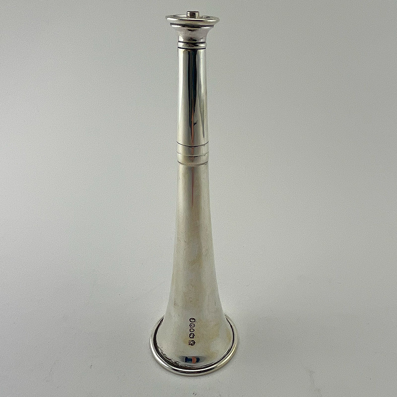 Victorian Sterling Silver Hunting Horn Table Lighter (1889)