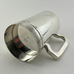 Handsome Late Victorian Pint Sterling Silver Mug