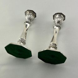 Pair of Good Quality George Unite Sterling Silver Candlesticks